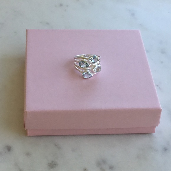 Sterling Natural Blue Topaz Ring - Picture 3 of 15